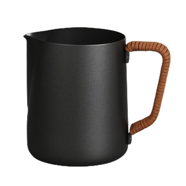 350/600 ML melkeskummende kanne matt svart dryppfri tut Rustfritt stål Latte kaffekopp melkekaffe Espresso Cappuccino Latte Art Cup Kjøkkenverktøy 350ml