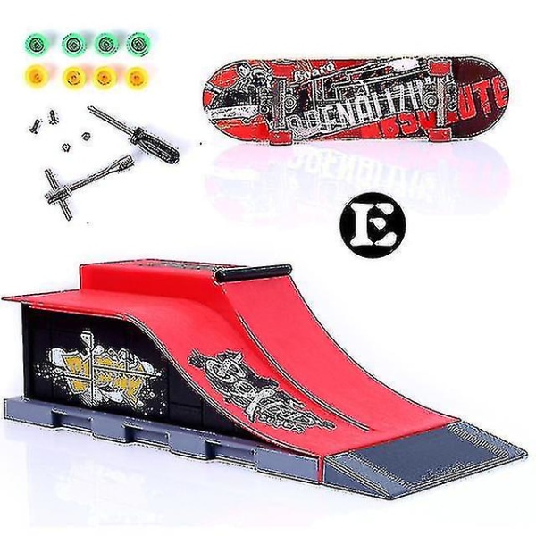 Finger Skateboards Skate Park Ramp Parts Deck Sportspel för barn E