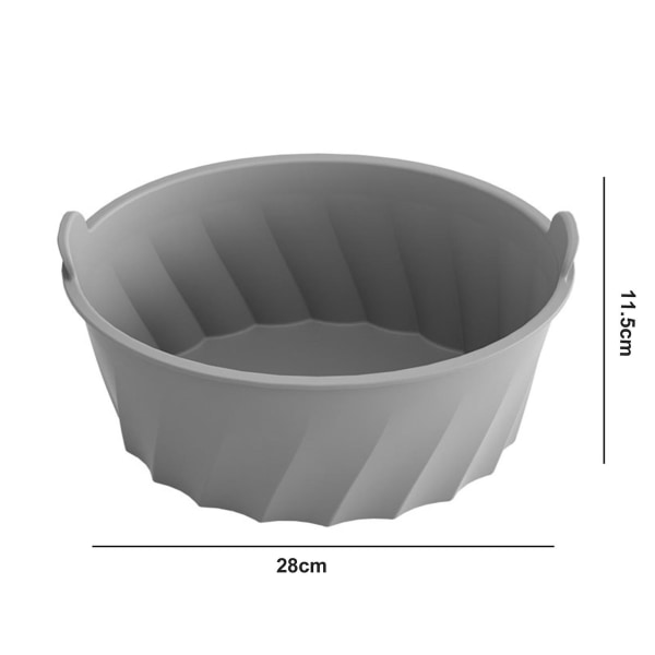 Gjenbrukbar silikon Slow Cooker Liner Safe Cooking Solutions Food-Grade Non-Stick Surface Pot-tilbehør Grey
