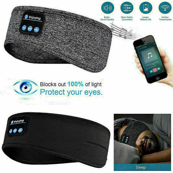 Bluetooth Sleep Headband Langattomat stereokuulokkeet Sport Music -kuulokekuulokkeet grey