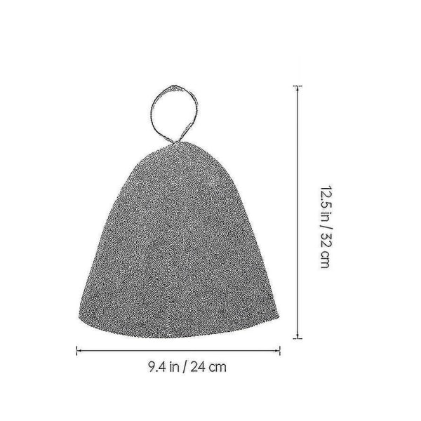 3 stk. Saunahat Blød Hovedbeskytter Stilfuld Saunahat Åndbar Sauna Filt Hat Shlm