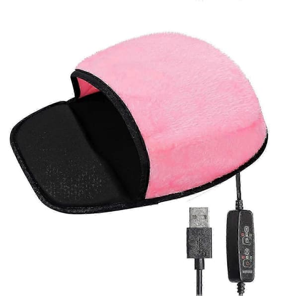 USB-opvarmet musemåtte håndvarmer - 3 temperaturer - Controller inkluderet Pink