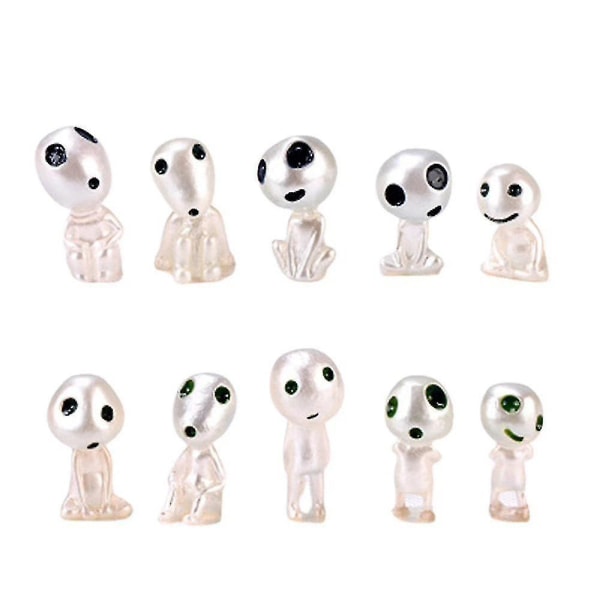 10 st Luminous Ghost Figurine Miniatyr Staty Ornament Trädgårdsdekor()