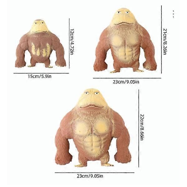 Bedste Gorillas Elastisk Svampet Squishy Abe Gorilla Stress Relief Legetøj Ventilationsdukke Bedste Brun