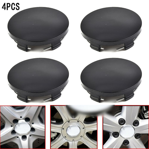 4 st/set 60mm Bilhjul Center Hub Caps Universal Abs Fordon Däck Däckfälg Skydd Dekoration Biltillbehör