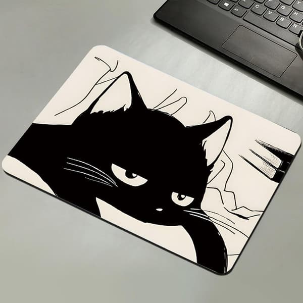 Funny Mouse Pad Cute Cat Print Rectangle Personalized Mouse Pads Non-Slip Mouse Mat Small Office Computer Mouse cute cat