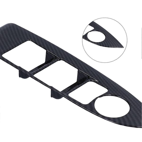 4 STK Vindusbryterpaneldeksel Karbonfibererstatning for Mazda CX‑3 CX3 2016‑2021