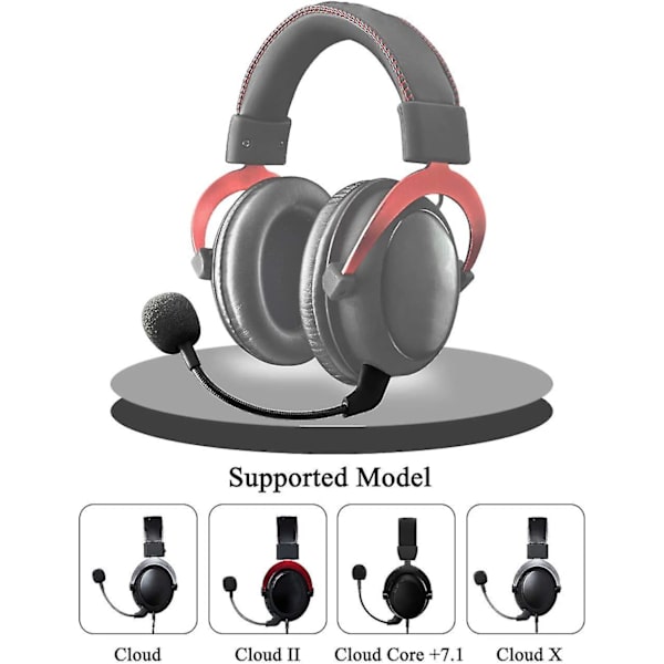 Udskiftningsmikrofon Kompatibel Gaming Headsets Til Cloud, Cloud Ii, Cloud Core +7.1, Cloud X (10 Cm / 3.93 Tommer)