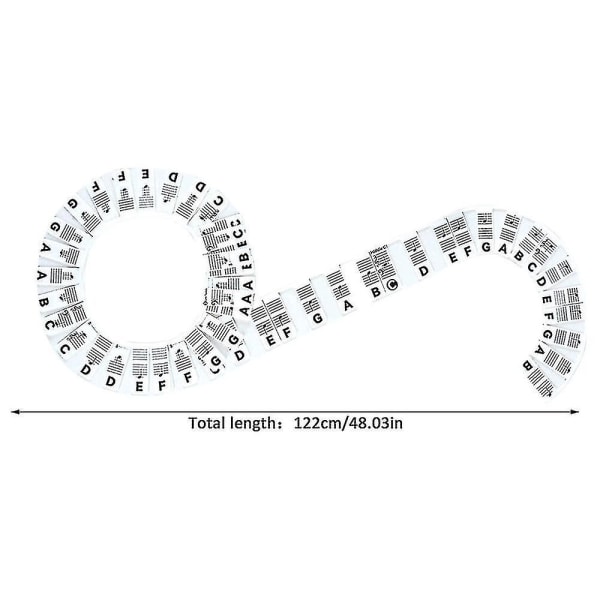 Flyttbare pianotastatur-notat-etiketter gjenbrukbare silikon 88 taster piano-noter guide klistremerker-HYJ Black and White