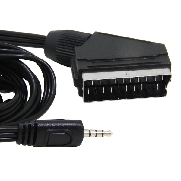 Scart til 3,5 mm, 1,4 m 3,5 mm Mini Jack til Scart-kabel til TV, hovedtelefoner og højttaler