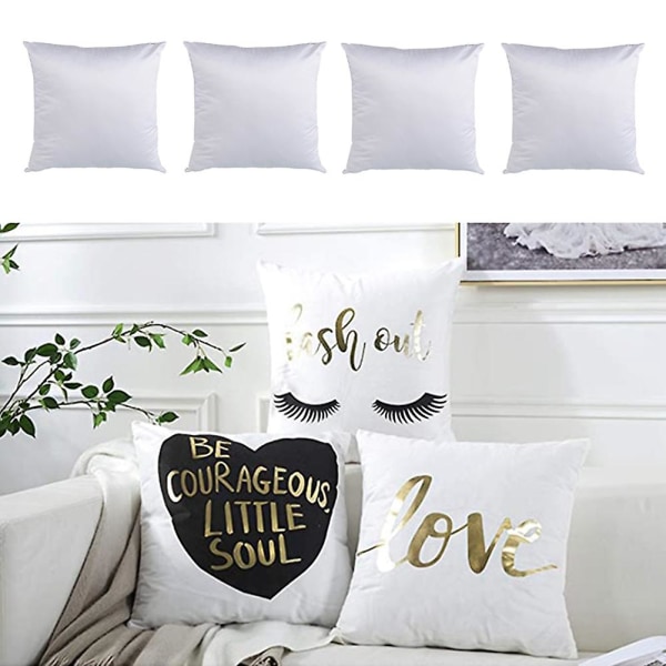 40x40 White Plain Sublimation Blanks Pillow Case Cushion Cover Pillowcase For Heat Transfer Press A White