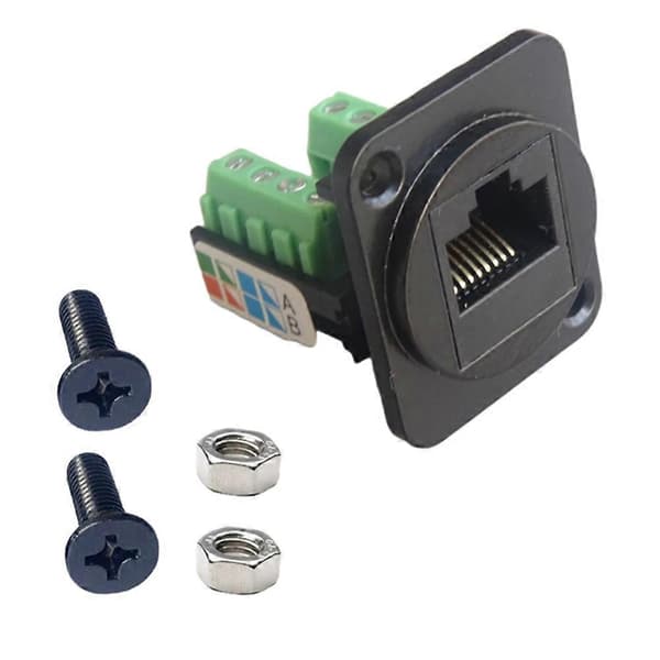 5 RJ45 CAT.5E kabelanslutningar nätverksdatormoduler (svart)