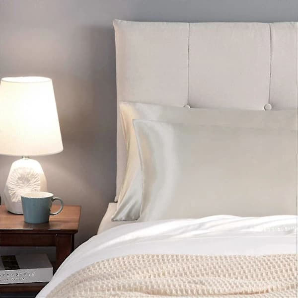 2-pack Pillowcases - Satin Pillowcases, 50 x 91 cm, Beige