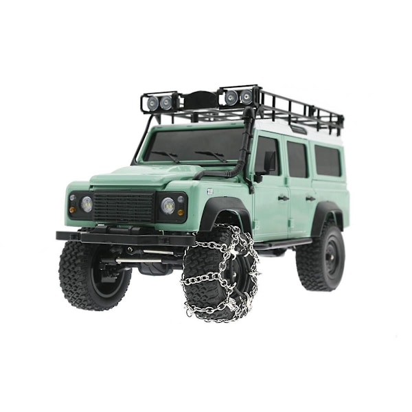 RC-auton renkaiden lumiketjut 1/12 mittakaavaan MN82 MN78 TRx4M RC Crawler Axial -päivitysosat Silver