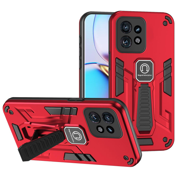 För Motorola Edge 40 Pro 5G/Moto X40 5G phone case PC + TPU- cover Kickstand Red