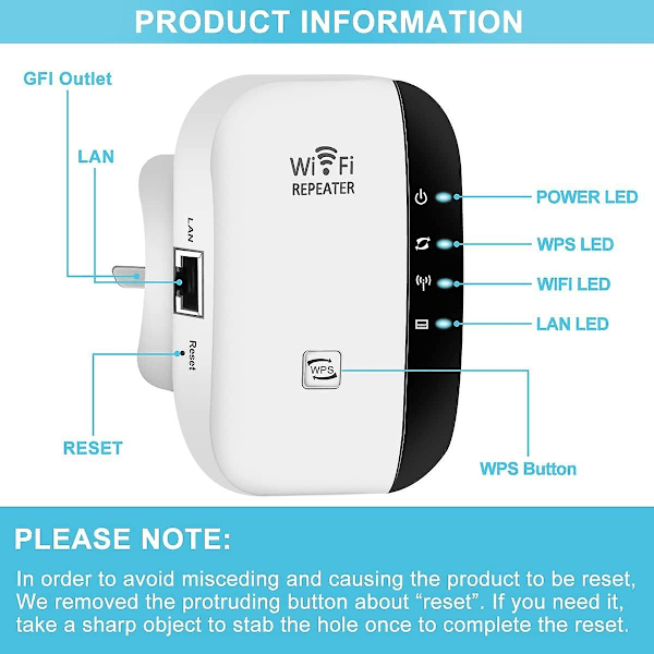 2023 Nyaste Wifi Booster, Wifi Extender, Wifi Repeater, Täcker Upp Till 340 Kvadratmeter Och 45 Enheter, Internet Booster - Med Ethernetport, Snabb Installation, Ho