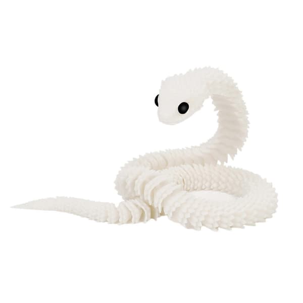 3D-printad ormfigur med rörliga leder, ormfigur som lyser i mörkret, ledad djurmodellleksak 75cm