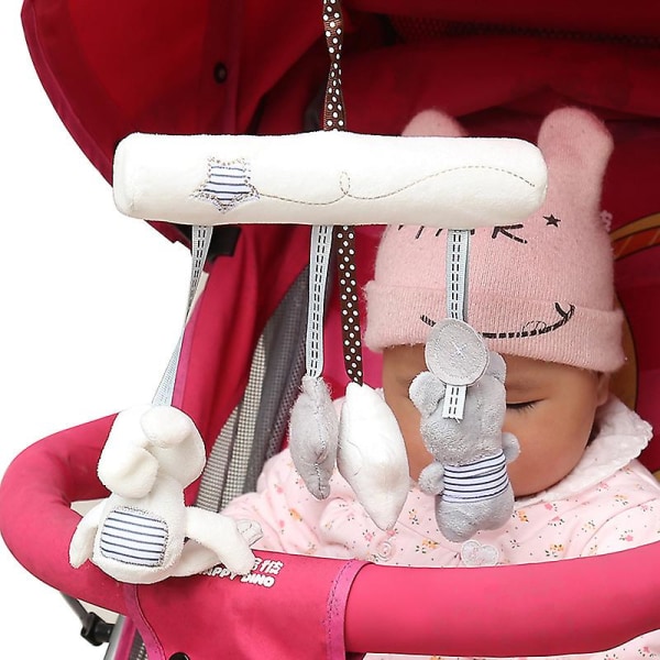 Baby Toys Rabbit Baby Music Hanging Baby Rattles Seat Plush Toy Hand Bell Multifunctional Plush Toy Stroller Baby Gifts