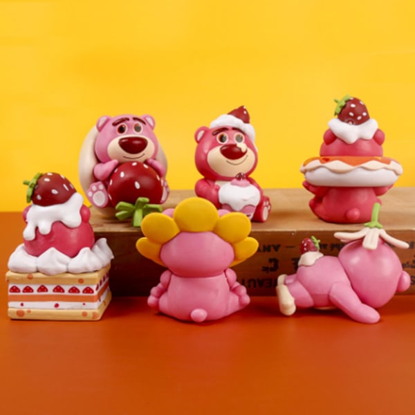 6 kpl söpö autokoriste mansikka karhun muotoinen multi auton sisätilojen koristelu juhliin