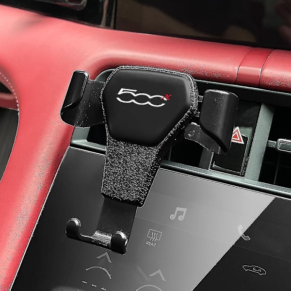 Ny Justerbar Mobiltelefonholder For Bilventilasjonsgitter, Fiat Holder For 500 500c 2012 500x 500l Abarth 695, Rask Holder, Biltilbehør For Fiat 500x Black