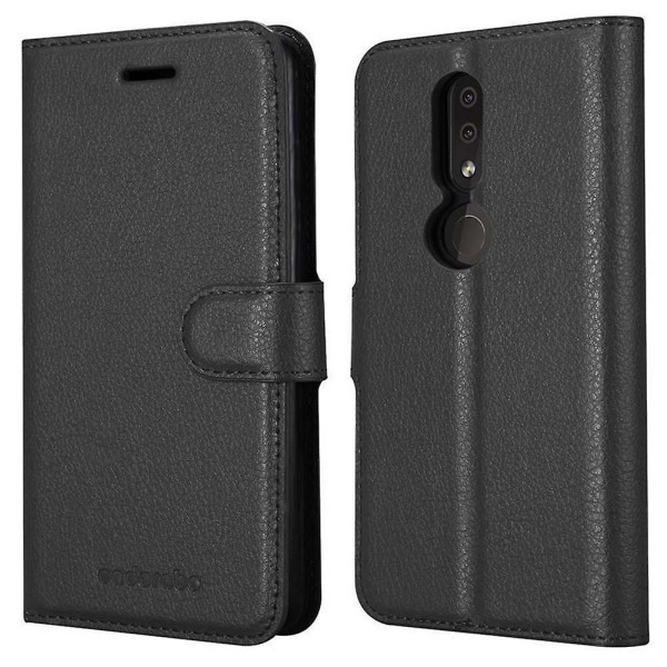 Nokia 4.2 Handy Hülle Cover Case - med kartfächer och stativ PHANTOM BLACK 4.2
