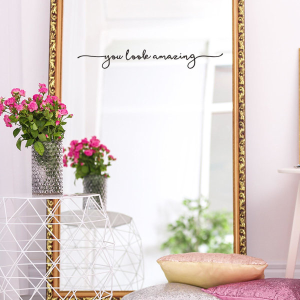 Speilklistremerke Du ser fantastisk ut Dekal Stilig Elegant vindusveggklistremerke for dekorasjon av hjemmebaderom
