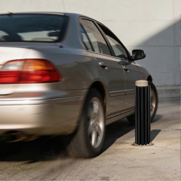 Garageparkeringsbeskyttelse - med skum - til søjle 2pcs Black