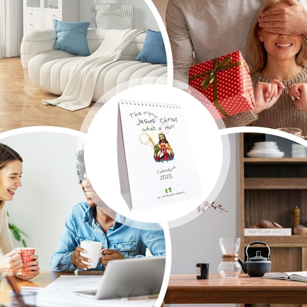 Jesus Christ VILKET ÅR Kalender 2025 Fleranvändbar 12 Månaders Kalender Praktisk Stående Kalender   Kreativ Arbetskalender Månadskalender