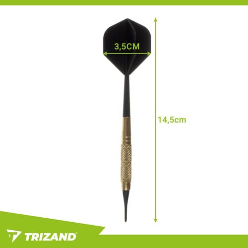 Dartset til elektronisk dartskive, 12 dele + 200 spidser