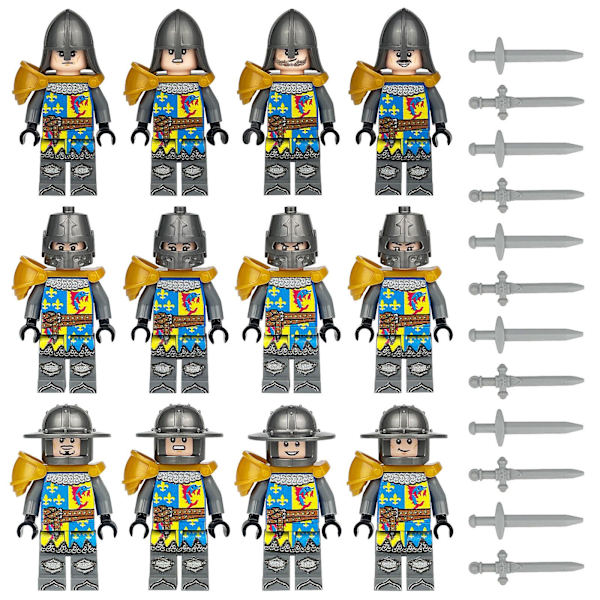 Knights Warrior Soldat Minifigur Byggstenar Barnleksaker Set K