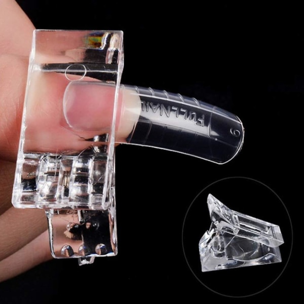 10 stk. neglespids klip klar hurtig bygning fingernegle manicure klip klemme negle kunst værktøj til piger kvinder damer