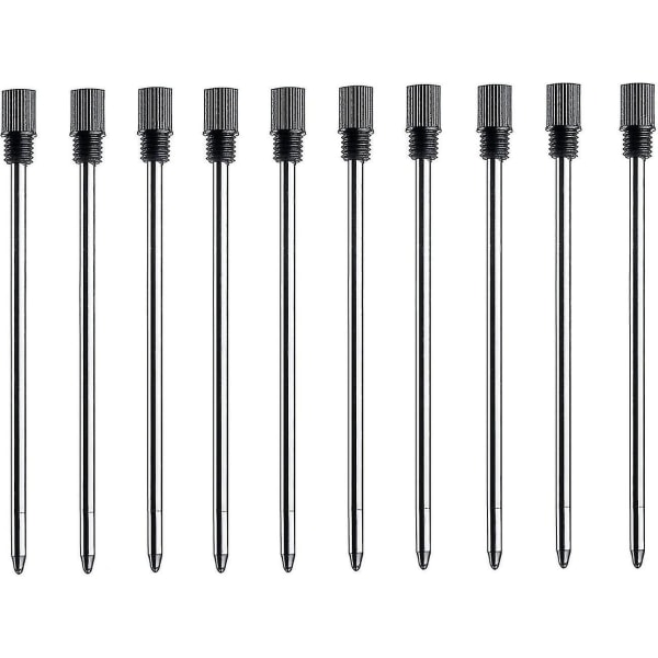 2,75' kulspetspennrefill, standard D1 kulspetspennrefill (ta bort svart hatt), svart bläck, (10-pack)