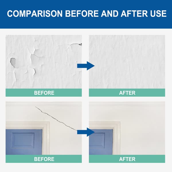 Wall Repair Roller; Renovation with White Paint; Covers Peeling Paint, Moisture Protection, Cracks, and Graffiti.