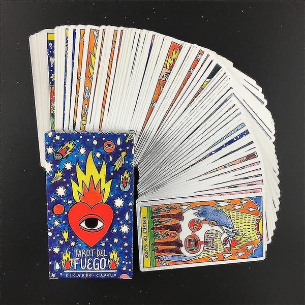 Tarot Del Fuego-kort Tarot For Deck Oracles Elektronisk guidebok Spillleketøy av Ricardo Cavolo44pcs Ts80