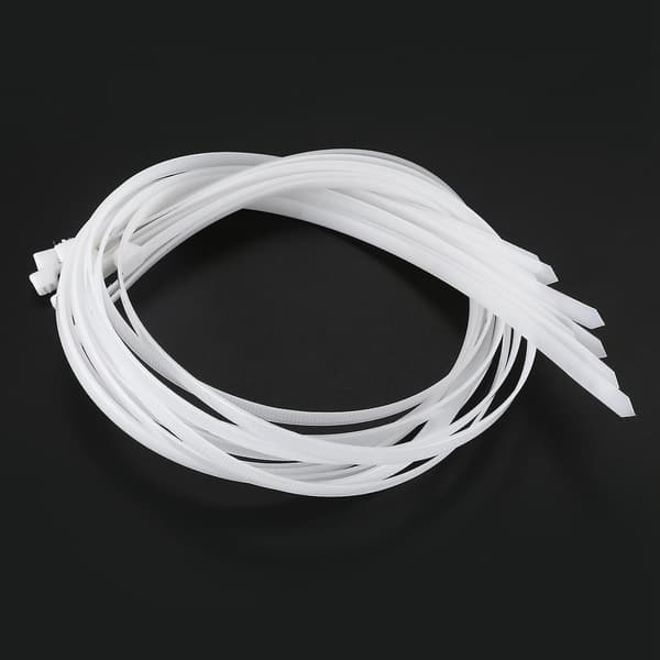 10x Ekstra Lange 76cm Kabelbinder Hvide Zip Wraps