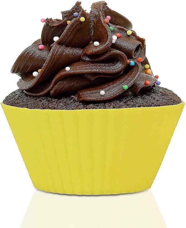 24 stk. genanvendelige silikone bageforme til muffins