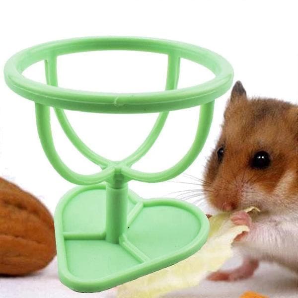 Färgglad Hamsterstol Leksak: Interaktiv Foderplattform & Habitatinredning för Små Husdjur grön