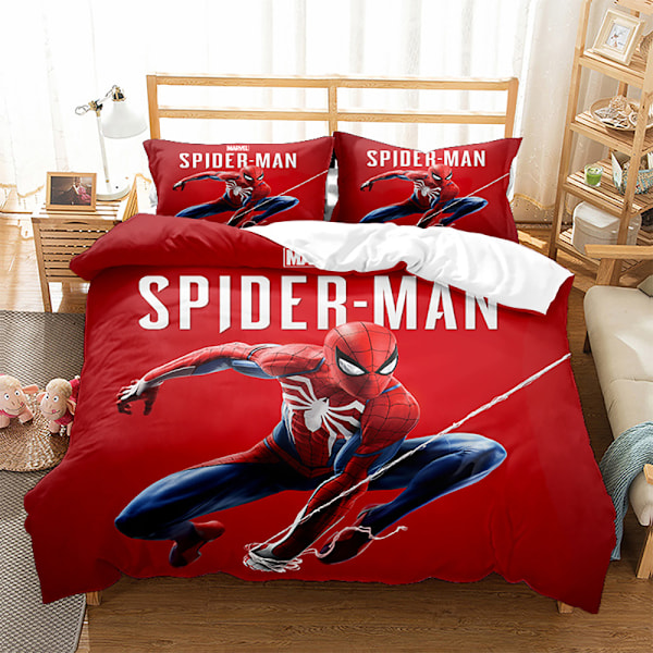 Spiderman 3D digitaltryck tre delar set täcke överkast lakan örngott sängkläder