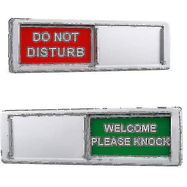 Åpent lukket skilt, åpne skilt Personvern skyvedørsskilt Indikator C Silver-do not disturb sign