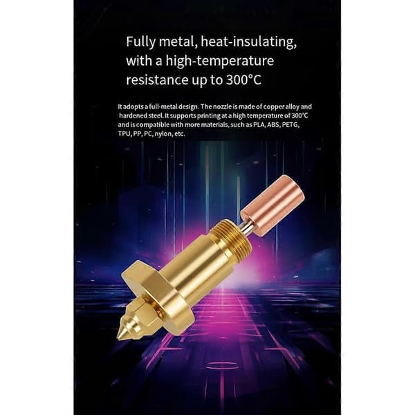 För Creality Ender-3 V3 KE/SE Hotend Kit, 3D-skrivare Keramisk Värmeblock, Stöder 300°C Hög Temperatur-0.6mm