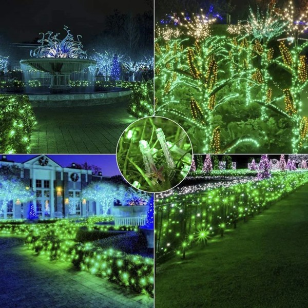 ​10M 100 LED Fairy Lights Green 8 Light Modes Party Garden Indoor Outdoor Decoration Christmas Lighting 10 m