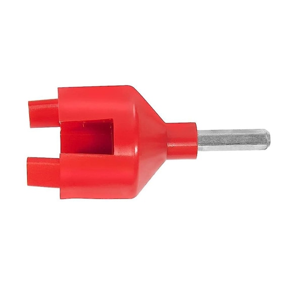 Elektrisk hegnsisolator Indskruningsisolator Hegnsringstolpe træstolpeisolator med isolatorstikværktøj, 50 STK, A Red  Silver