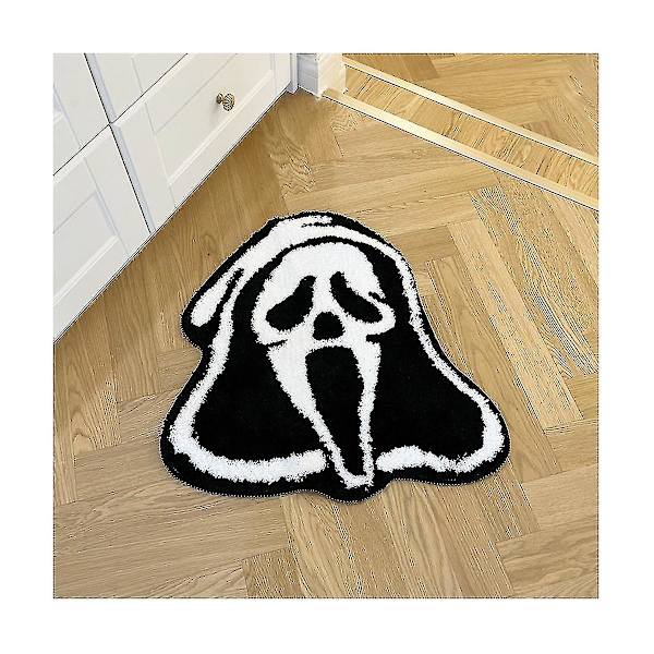Ghostface Tufted Carpet Scream Movie Fluffy Rug Handmade Non Washable Mat Small Rugs For Bedroom As Shown