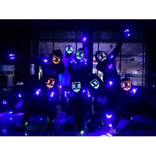 Led Carnival Mask, Led Mask With 3 Flash Modes For Halloween Carnival Party Costume Cosplay