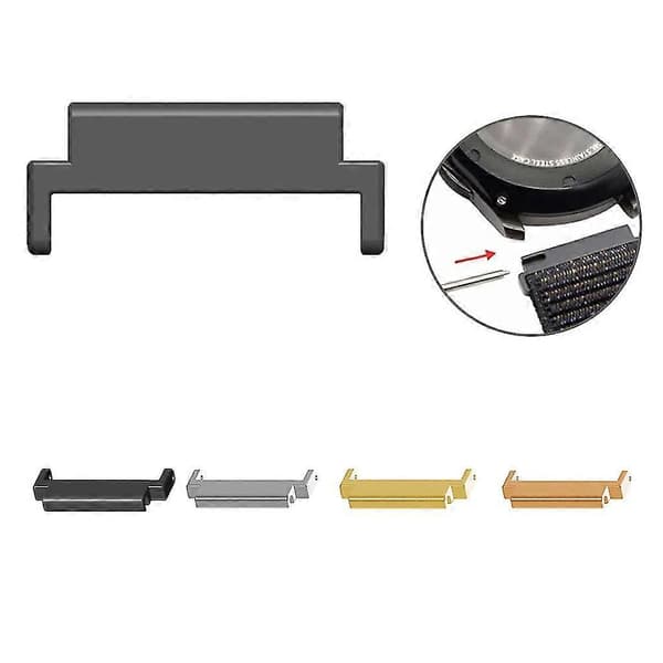 Urrem Connector Quick Release Metal Link Adapter Vedhæftning til 18mm-20mm Black
