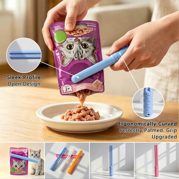 Godbidsposerulle med kompakt design til opbevaring og dispensering af kæledyrsfoder