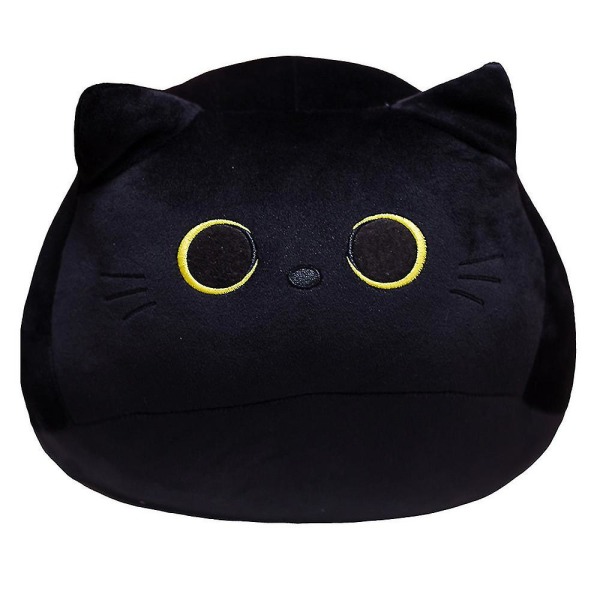 30 cm svart katt mjuk plysch docka kudde fylld leksak heminredning presenter