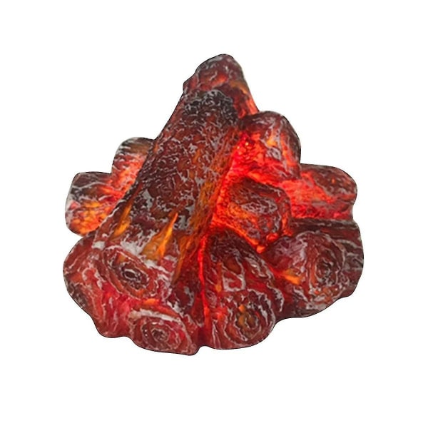 Led kunstig brannflammelys, flammeløst peislys Led peis med realistisk vedfyrt flamme-YUHAO Red