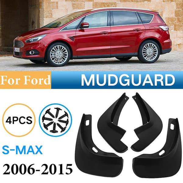 4 stk. Sprutlapper for Ford S-max 2006-2015 Sprutbeskyttere Mudguards 2007 2008 2009 2010 2011 2012 2013 2014
