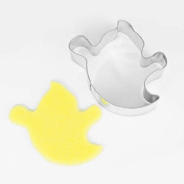 DIY Kiks Form Rustfrit Stål Spøgelseskutter til Halloween Bagning 4 stk Silver M